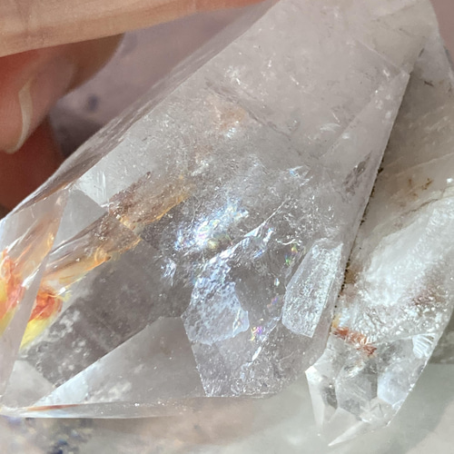 炎の精霊ঌ アンフィボールインクォーツ✨原石ポイントクリスタル水晶