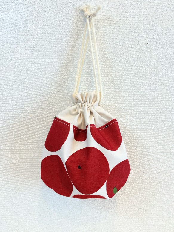 りんごいっぱい　ころんとかわいいコップ袋　入園入学 2枚目の画像