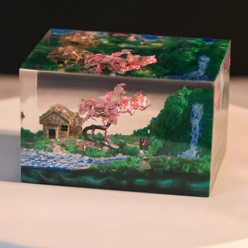 手作り ユニーク 卓上 芸術 装飾 飾り 甘い午後 レジンアート 樹脂製