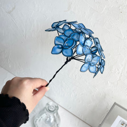 ブルー紫陽花　ワイヤークラフト 8枚目の画像