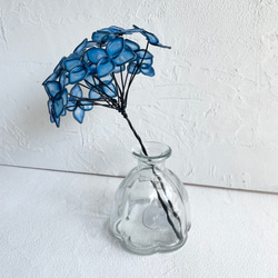ブルー紫陽花　ワイヤークラフト 3枚目の画像
