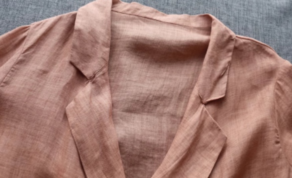 ラミー麻コート着　ブレザー　ブラウス 　七分袖カジュアルトップス 12枚目の画像