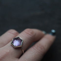 amethyst silver ring (sumire) 1枚目の画像