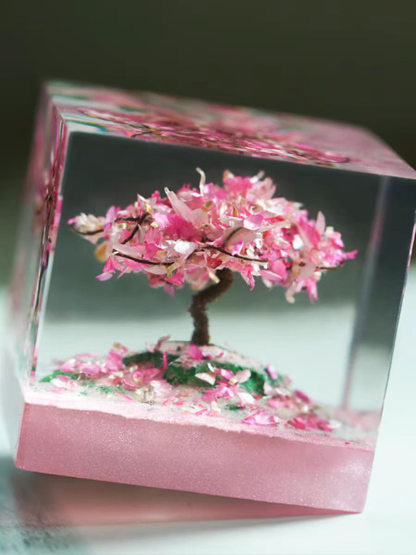 手作り ユニーク 卓上 芸術 装飾 飾り 桜の木 レジンアート 樹脂製 新居祝い 母の日 彼氏 彼女 贈り物 5枚目の画像