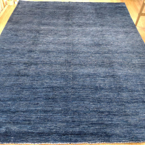 オールシーズンラグ 天然手織りラグ リビングサイズ 247x194cm ブルー