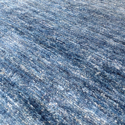 今週の超目玉品42%OFF】オールシーズンラグ　天然手織りラグ　リビングサイズ　247x194cm　ブルー 10枚目の画像