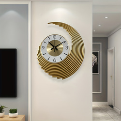 壁掛け 時計 ゴールド 装飾 静音 アナログ おしゃれ かわいい インテリア 高級感 北欧 掛け時計 ch-1491 1枚目の画像