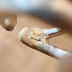 ✤送料無料✤純銀 ピュアシルバー・ダブルリングのイヤーカフ 6枚目の画像