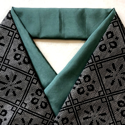 正絹半衿　(緑青)　リメイク　シルク  着付け小物 1枚目の画像