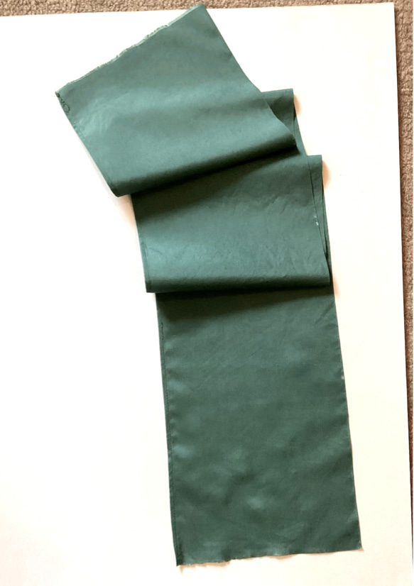正絹半衿　(緑青)　リメイク　シルク  着付け小物 3枚目の画像