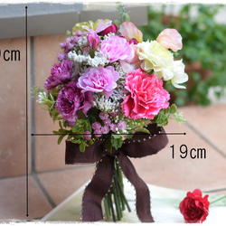 【Creema限定！早割価格】母の日ギフト・カーネーション・スイートピー・ラナンキュラスの大人可愛い花束 10枚目の画像