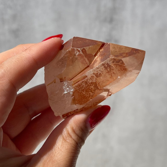 Mandarin Quartz【ブラジル産 タンジェリンクォーツ／蜜柑水晶】ポイント｜タワー 鉱物 天然石 18枚目の画像