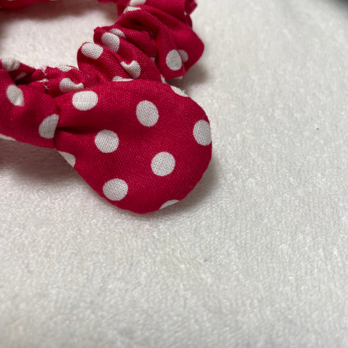 シュシュ首輪(ドット柄 ピンク) No．31-550 シュシュ首輪(ドット柄