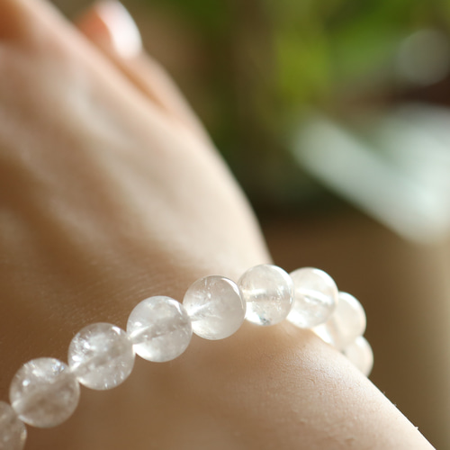 マニカラン水晶　大玉　19ミリ　ブレスレット　天然石　虹入り　No.126セール マニカラン水晶 大玉 19ミリ ブレスレット 天然石 虹入り No.126