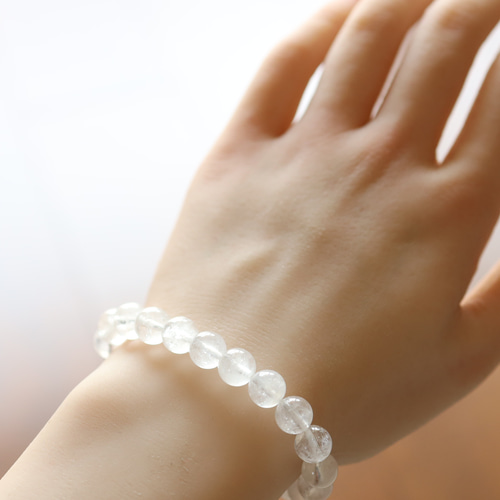 マニカラン水晶　大玉　19ミリ　ブレスレット　天然石　虹入り　No.126セール マニカラン水晶 大玉 19ミリ ブレスレット 天然石 虹入り No.126