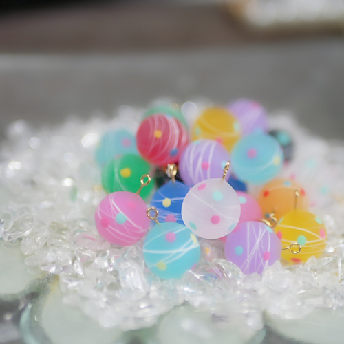 NEW】両耳用 お祭りヨーヨーピアス／イヤリング 水風船 ヨーヨー