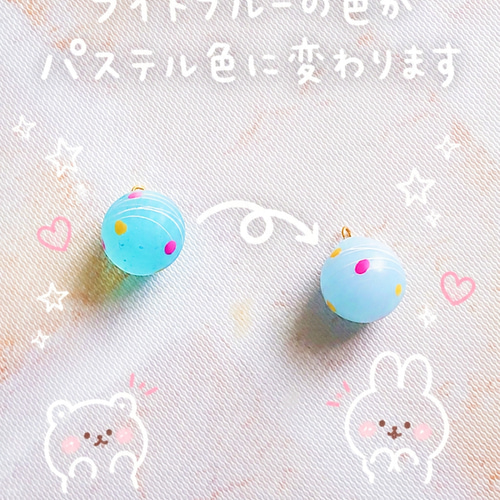 NEW】両耳用 お祭りヨーヨーピアス／イヤリング 水風船 ヨーヨー