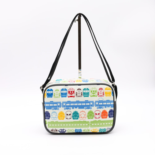 限定1点在庫あり 防水ラミネート素材のショルダーバッグ 乗り物