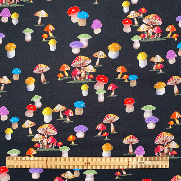 USAコットン　michael miller　マイケルミラー　KITSCHY MUSHROOMS 3枚目の画像