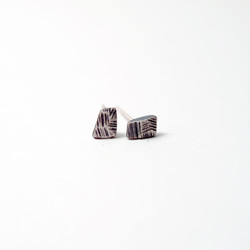 Coal 系列 #a202 黑霧岩針式耳環 第1張的照片