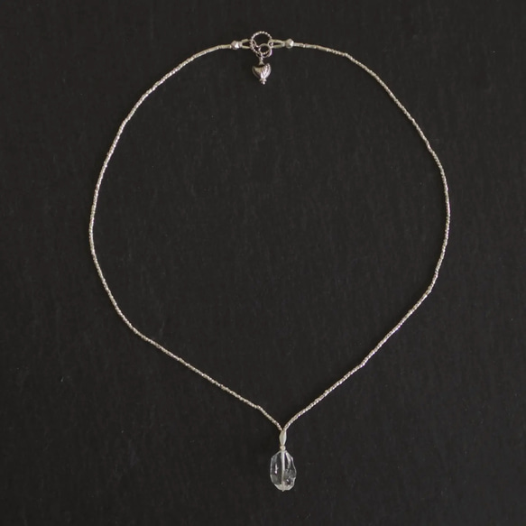 カレンシルバー　ダブルポイントクリスタルのネックレス(silver925) 8枚目の画像