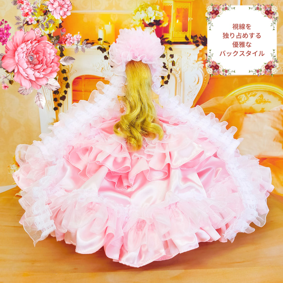 リカちゃん　桜ドレス　ピンク　ハンドメイド服　ドール服　人形服　ドールドレス　♡SAKURA DEUX♡ 11枚目の画像