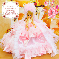 リカちゃん　桜ドレス　ピンク　ハンドメイド服　ドール服　人形服　ドールドレス　♡SAKURA DEUX♡ 14枚目の画像