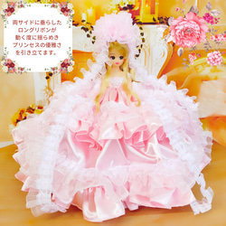 リカちゃん　桜ドレス　ピンク　ハンドメイド服　ドール服　人形服　ドールドレス　♡SAKURA DEUX♡ 6枚目の画像