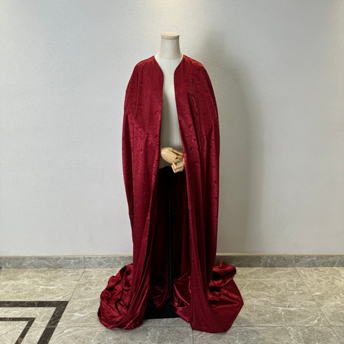 買わないと損！マント ロングトレーン 高級サテン お花柄