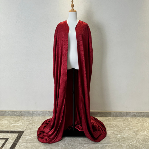 買わないと損！マント ロングトレーン 高級サテン お花柄 オーダー