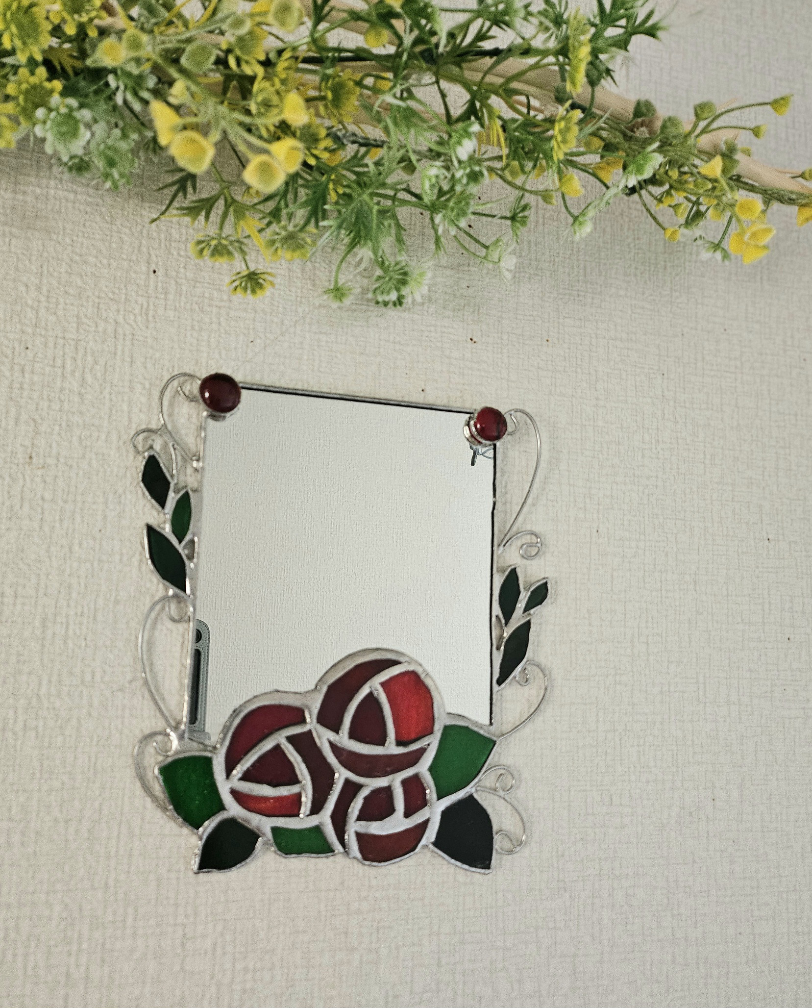✴︎:.｡.薔薇の鏡♪ ステンドグラス ドレッサー・ミラー・鏡台