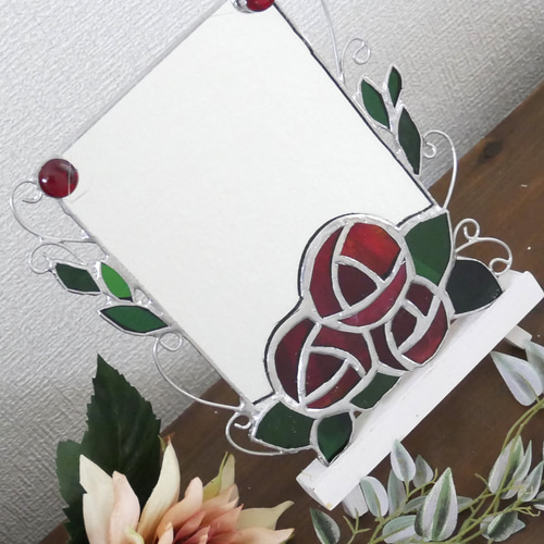 ✴︎:.｡.薔薇の鏡♪ ステンドグラス ドレッサー・ミラー・鏡台