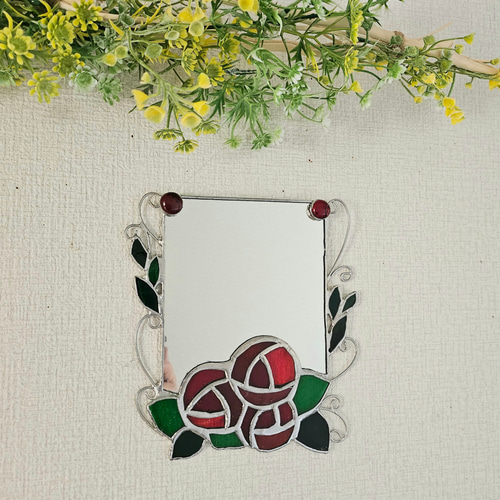 ✴︎:.｡.薔薇の鏡♪ ステンドグラス ドレッサー・ミラー・鏡台