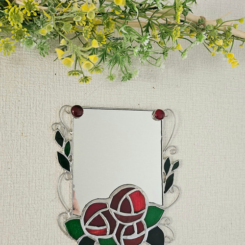 ✴︎:.｡.薔薇の鏡♪ ステンドグラス ドレッサー・ミラー・鏡台