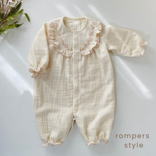 BabyThree 福袋 5色セット② ⭐︎オーダー製作⭐︎ヨークフリルツーウェイオール 新生児〜70