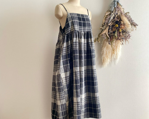みーきさま専用♡【未使用】SELF SERVICE ♡チェック綿麻ワンピース♡ 151f83272ebf3eff1c6a7964a3d31f