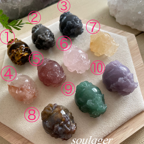 K012】龍亀♡ミニサイズ♡置物♡天然石 その他置物 Soulager K012】龍亀♡ミニサイズ♡置物♡天然石 その他置物 Soulager