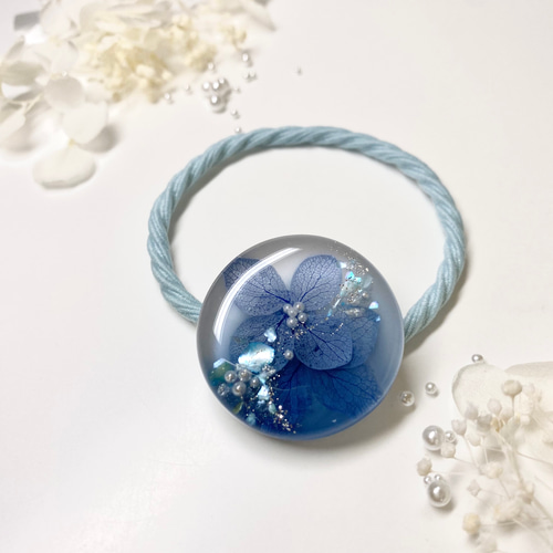 No.3055☆ハンドメイド☆ハロウィン♡フラワーレジンヘアゴム No.3055