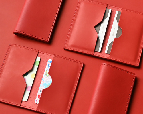 台湾製】本革カードホルダー/名刺入れ/財布（ギフトボックス包装