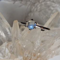 6月天然誕生石 ブルームーンストーン「ローズカット」☆リング☆普段