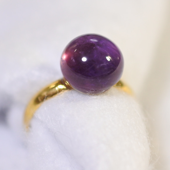 (1 個) 紫水晶手術不鏽鋼戒指 (10mm/均碼) 第2張的照片