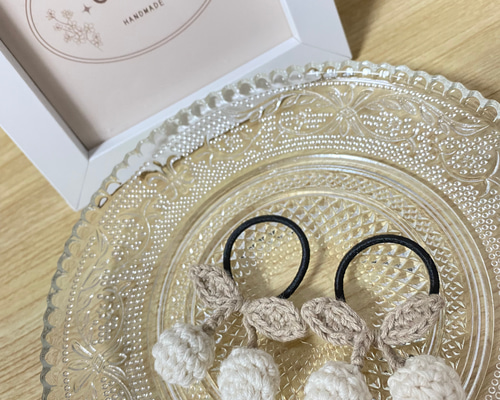 再販17【アイボリー】ナチュラルリボン♡ヘアゴム 再販17【アイボリー】ナチュラルリボン♡ヘアゴム