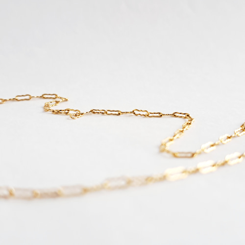 華やかな輝き*】14kgfネックレス ウェーブチェーン 長さ選べる