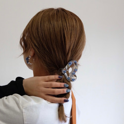 FUKAYA限定　Blue ♡heart hairclip チャーム付き 5枚目の画像