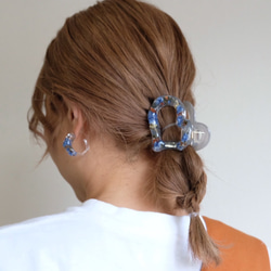 FUKAYA限定　Blue ♡heart hairclip チャーム付き 4枚目の画像