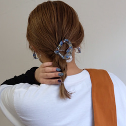 FUKAYA限定　Blue ♡heart hairclip チャーム付き 3枚目の画像