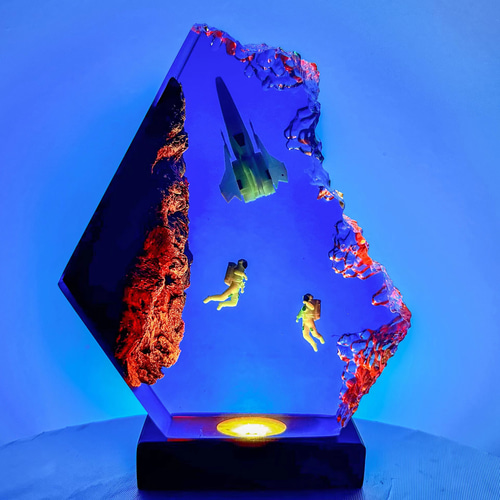 卓上照明 行灯 コスモノート 銀河 ライト スタンドライト 宇宙アート