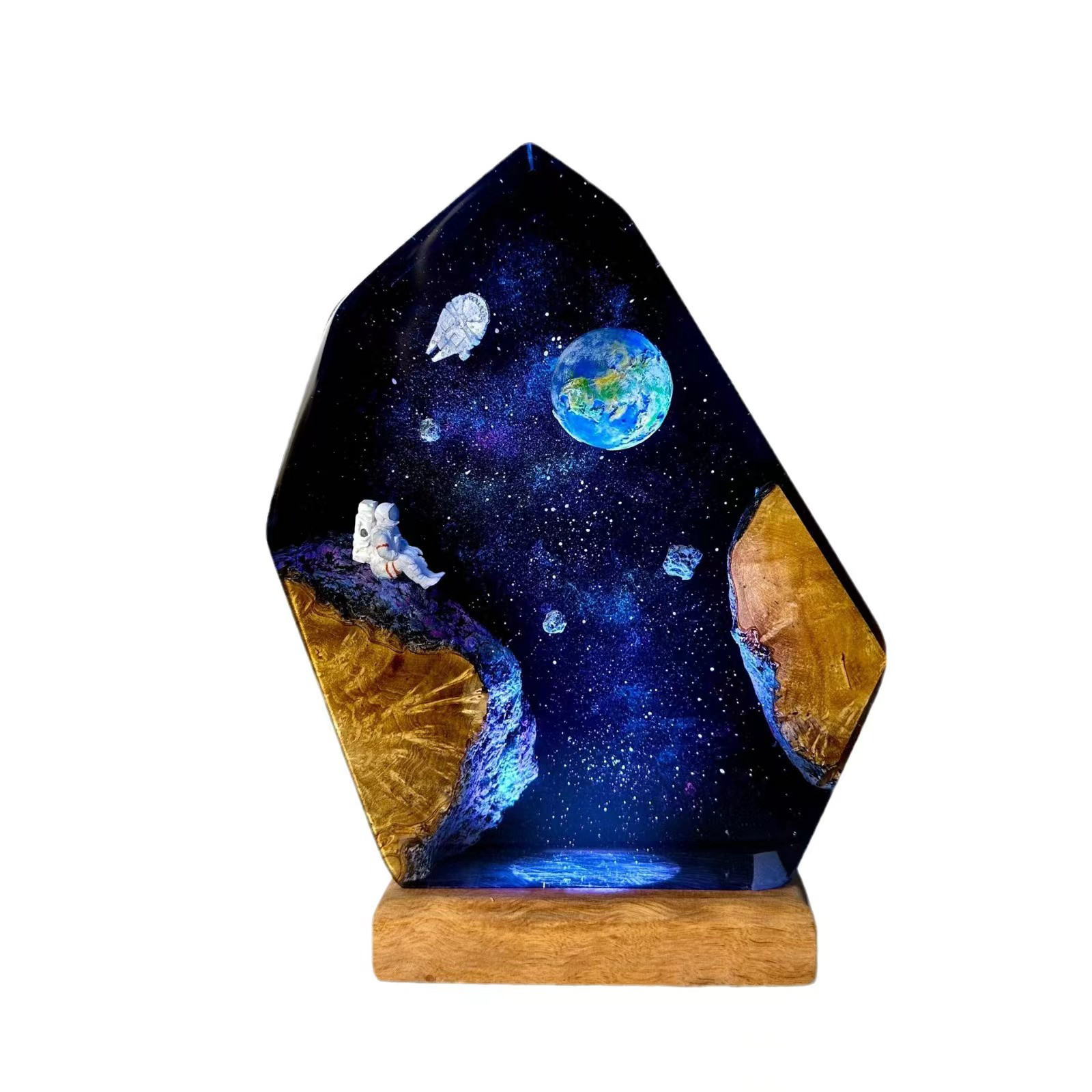 卓上照明 行灯 コスモノート 銀河 ライト スタンドライト 宇宙アート レジンアート 装飾 飾り 新居祝い 母の日