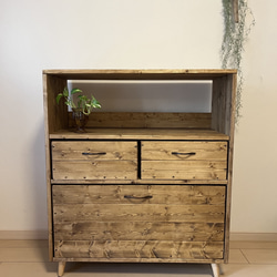 無垢杉で造る マスキャビネット BOXタイプ 商品棚 店舗什器 無垢杉