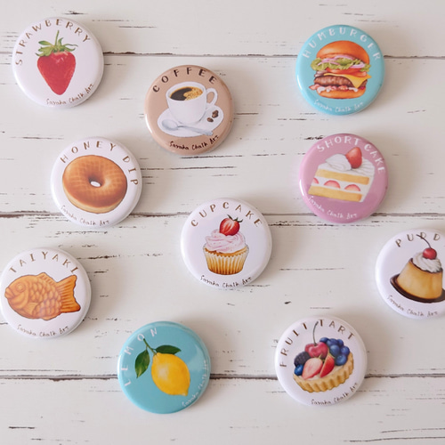 缶バッジ】レモン ピンバッチ Sayaka Chalk Art 通販｜Creema
